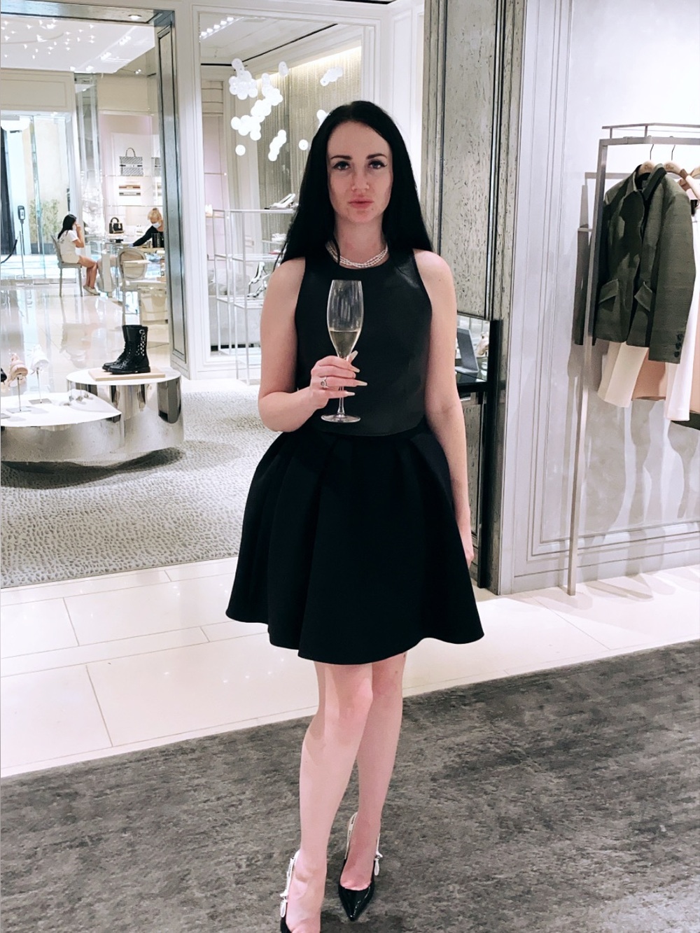 Christian Dior Black Lambskin Leather Top / Vest – Size FR 38 (US 6)